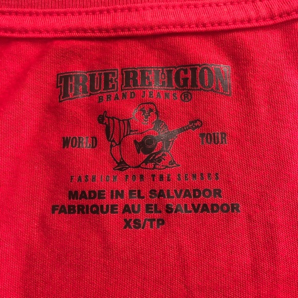 True Religion NWT XS Red T Shirt - Picture 4 of 4